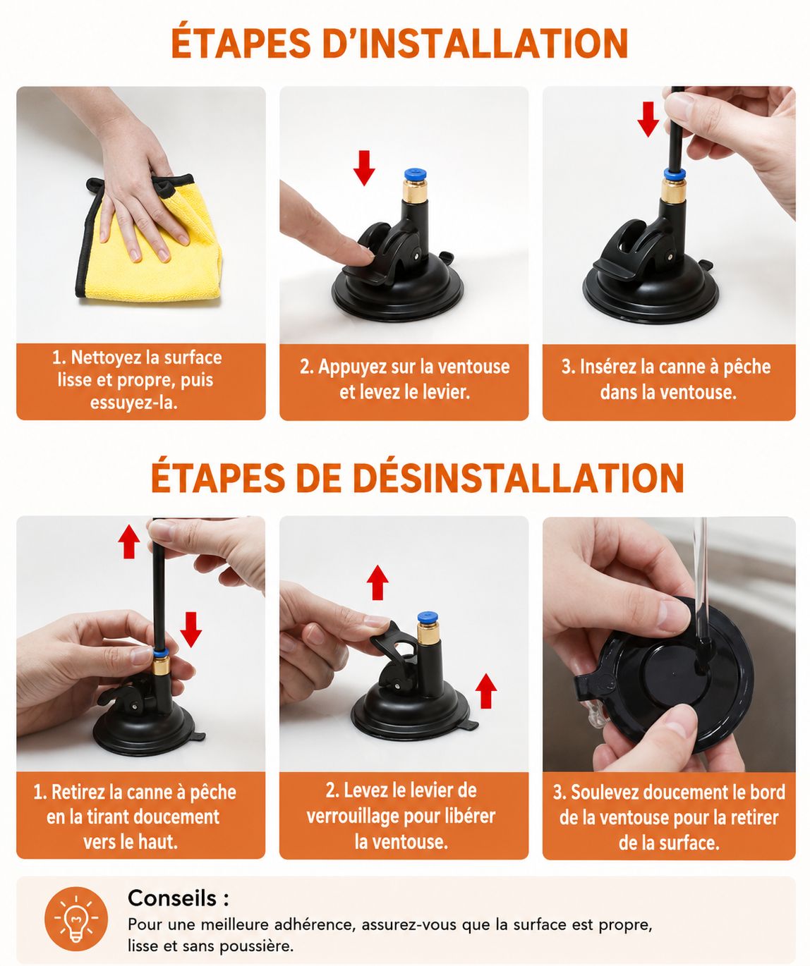 Canne à pêche interactive pour chat avec ventouse – Jouet à plumes