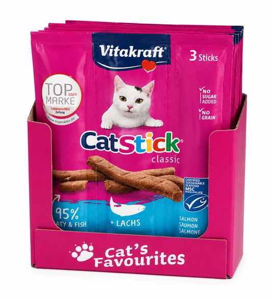 Vitakraft Cat Stick Classic – Friandise pour chat au saumon
