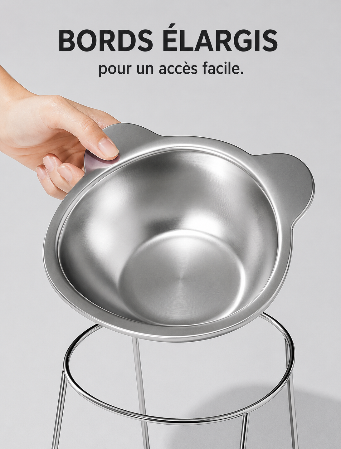 🐱 Gamelle Surélevée Inclinée en Inox 304 – Confort Digestif pour Chat