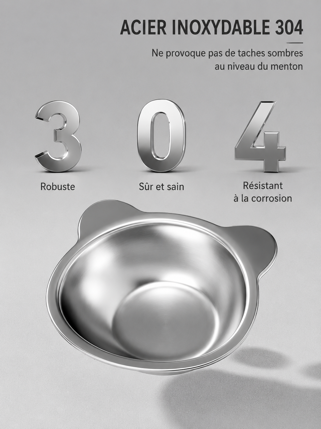 🐱 Gamelle Surélevée Inclinée en Inox 304 – Confort Digestif pour Chat