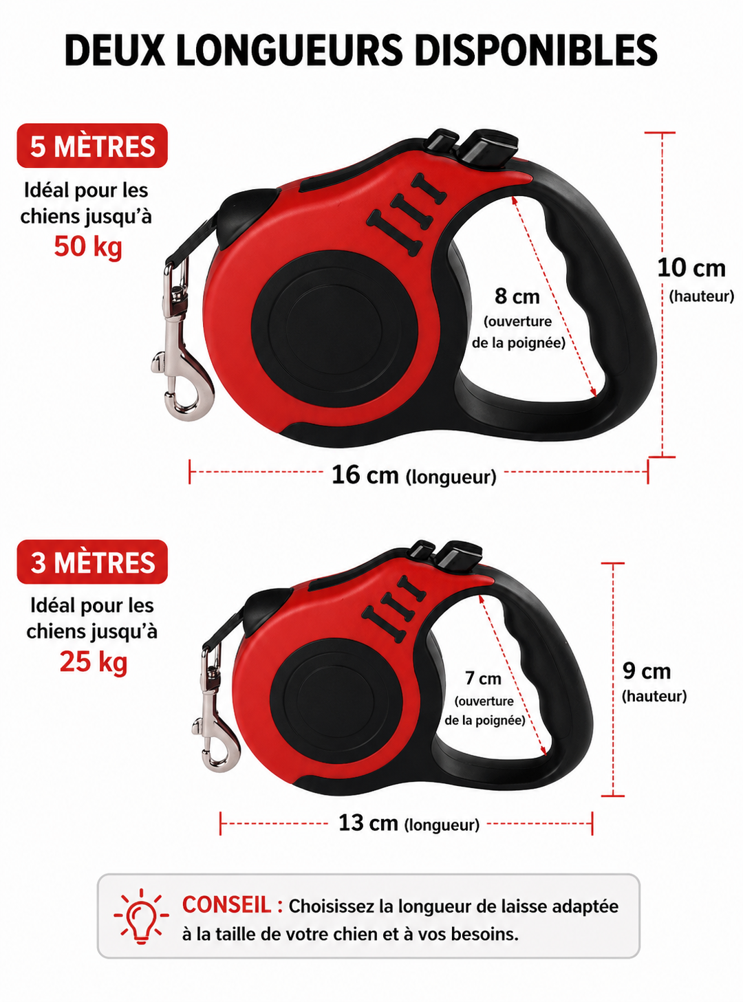🐱 Laisse Rétractable Automatique pour Chat – 3 m ou 5 m – Robuste et Sécurisée