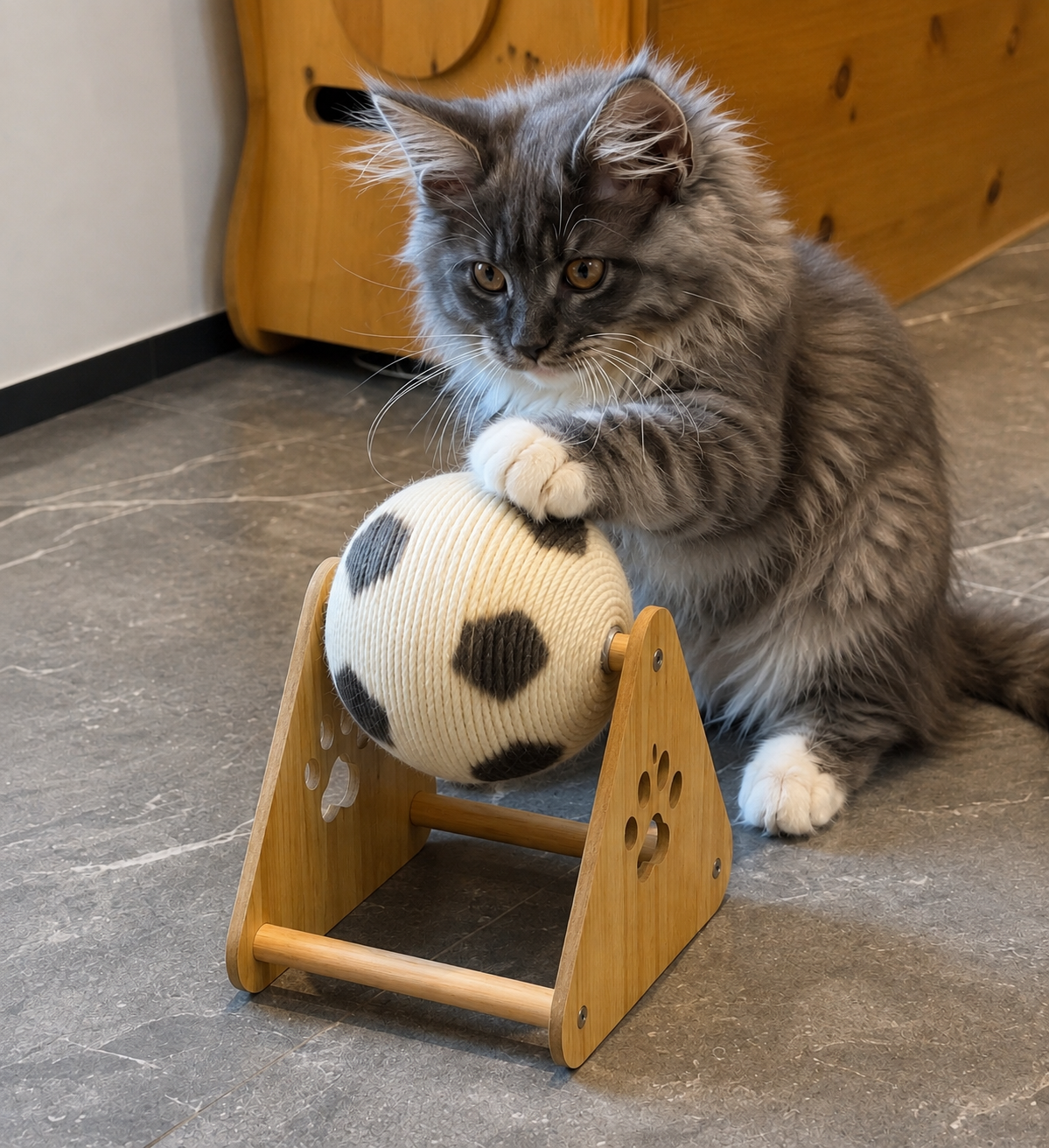 Griffoir interactif avec balle