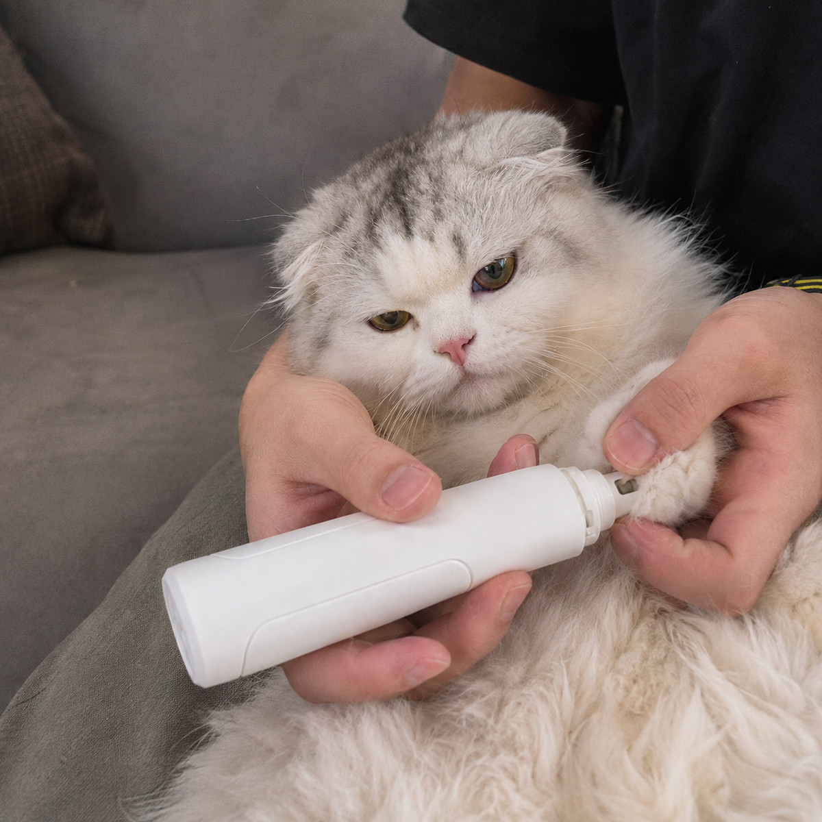 Coupe-Griffes Électrique pour Chat – Silencieux & Sans Stress