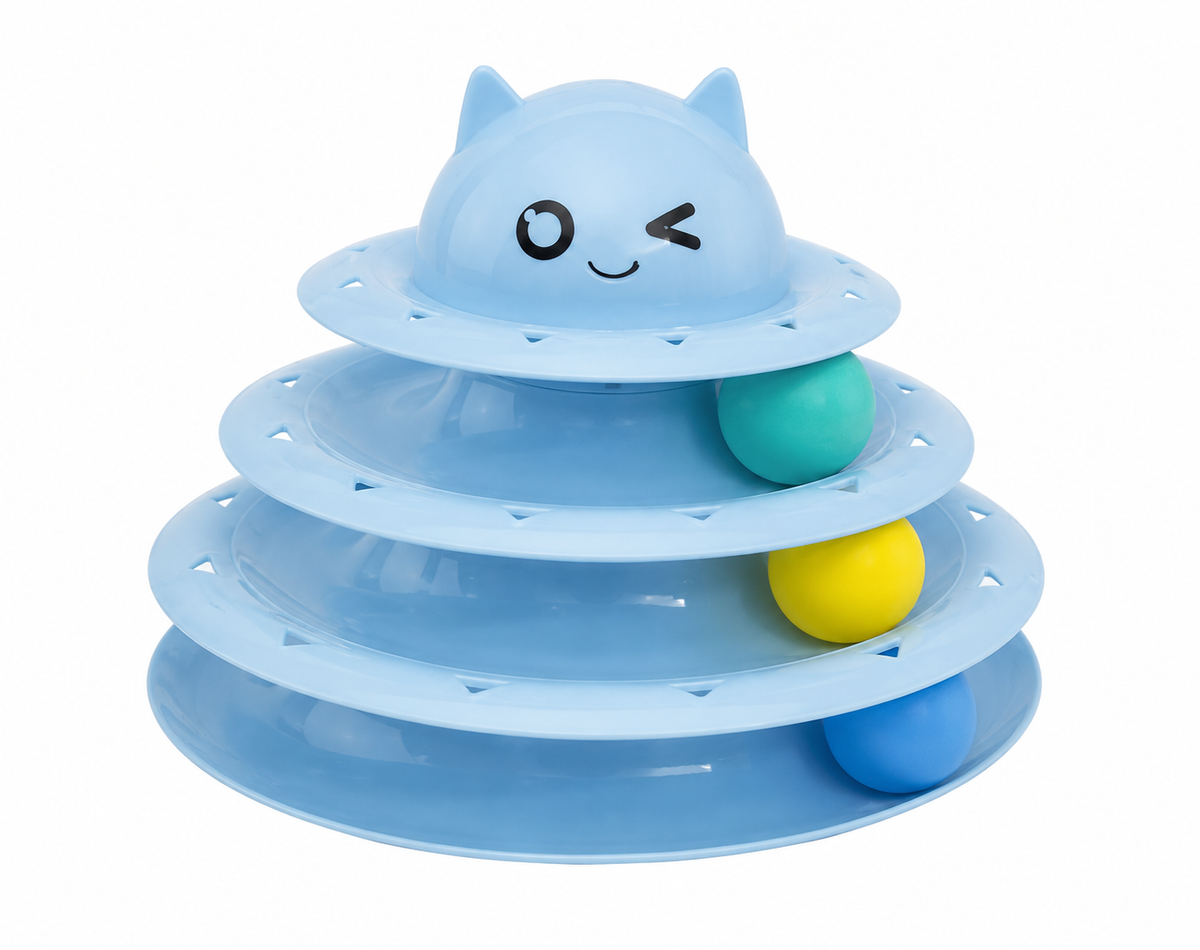 Tour de Jeux Interactive 3 Niveaux – Pour Chats Curieux & Actifs