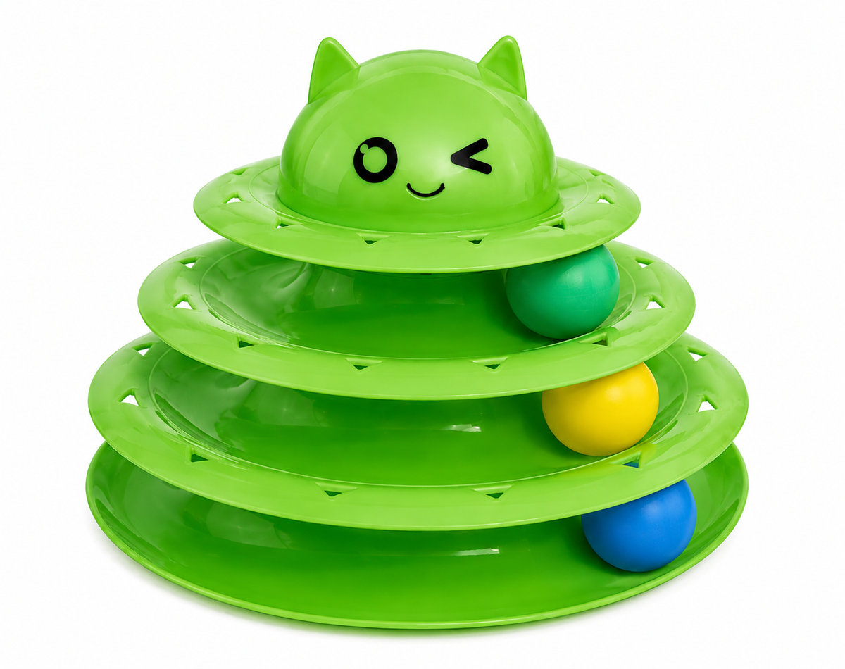 Tour de Jeux Interactive 3 Niveaux – Pour Chats Curieux & Actifs