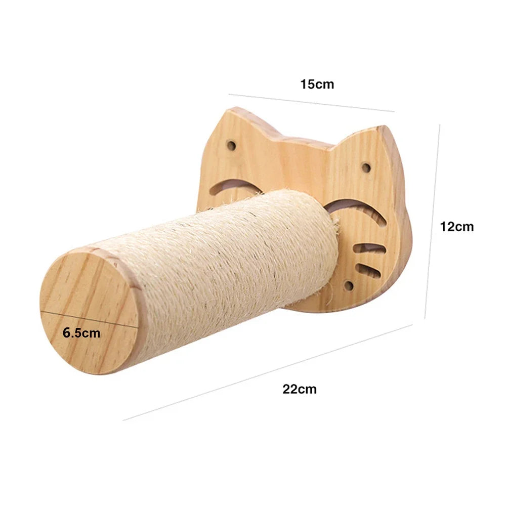 🐱 Parcours Mural pour Chat en Bois – Hamac, Étagères, Escaliers & Griffoirs Modulables