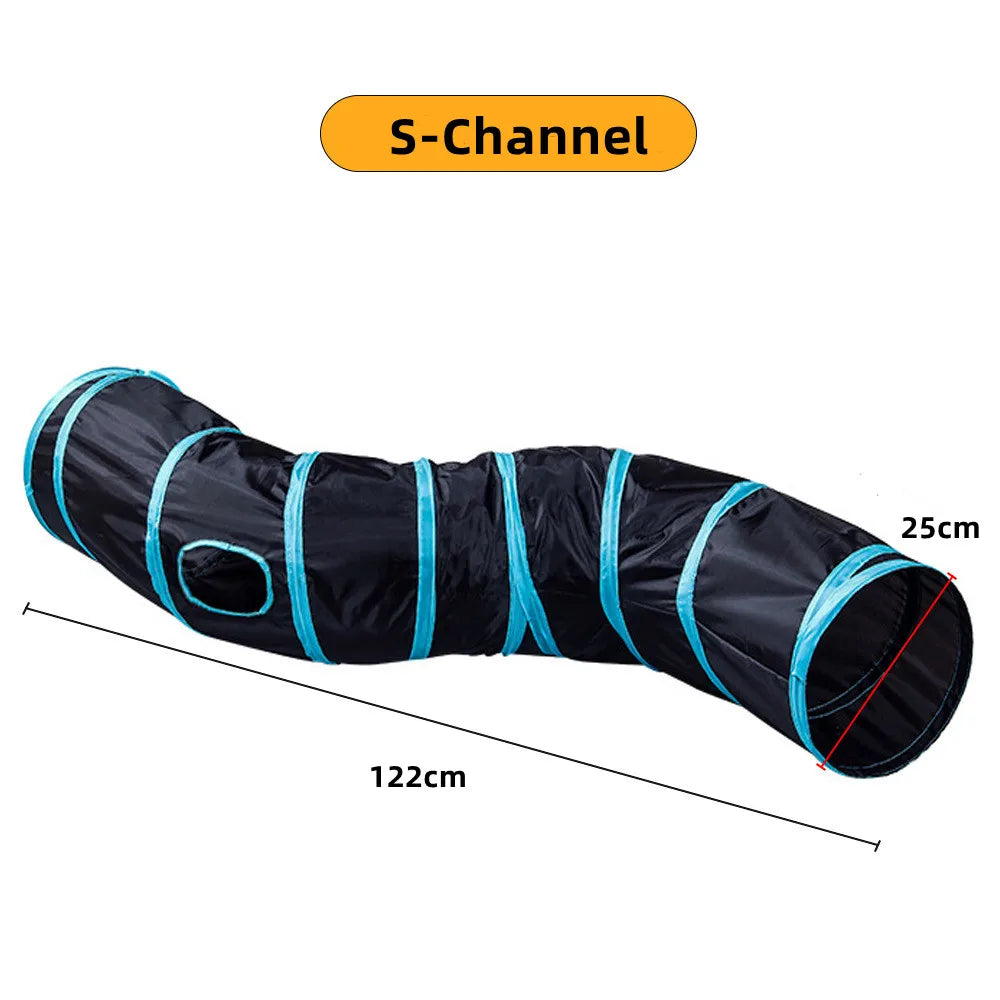 🐱 Tunnel de Jeu Pliable pour Chat – 3 Modèles Interactifs