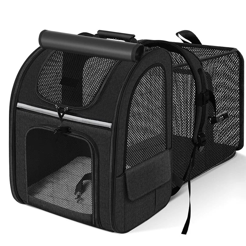 Sac de transport extensible pour chat – Pliable, respirant et confortable