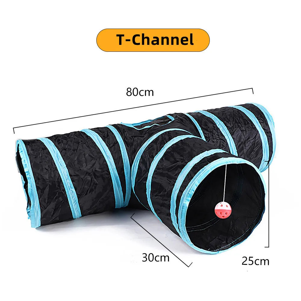 🐱 Tunnel de Jeu Pliable pour Chat – 3 Modèles Interactifs