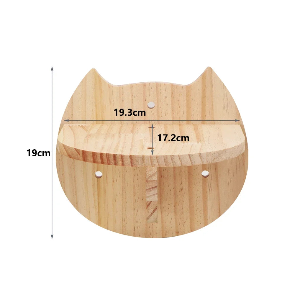 🐱 Parcours Mural pour Chat en Bois – Hamac, Étagères, Escaliers & Griffoirs Modulables