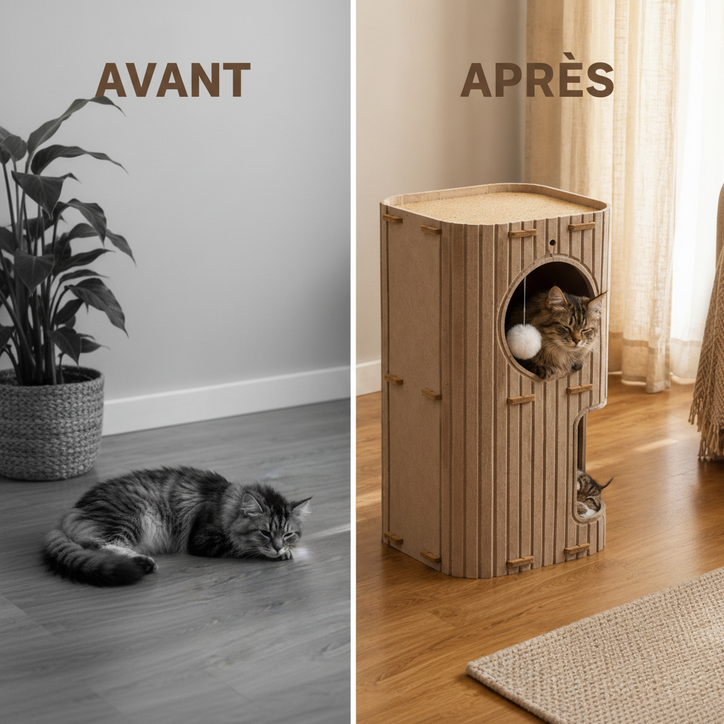 Avant/Après maison feutrine