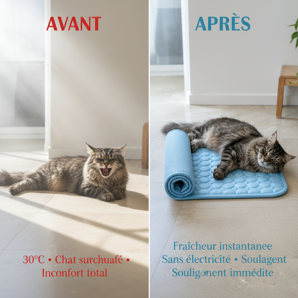 Avant/Après tapis rafraîchissant