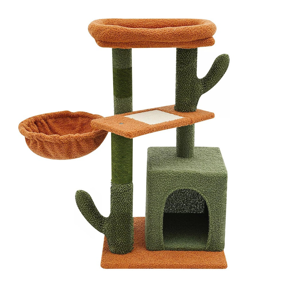 🌵 Arbre à Chat Cactus Design – Niche, Hamac, Plateformes & Griffoirs