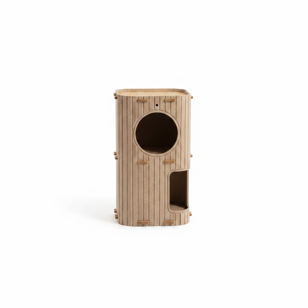 Maison Feutrine beige fond blanc