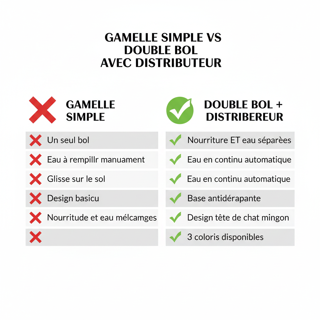 Tableau comparatif gamelle double